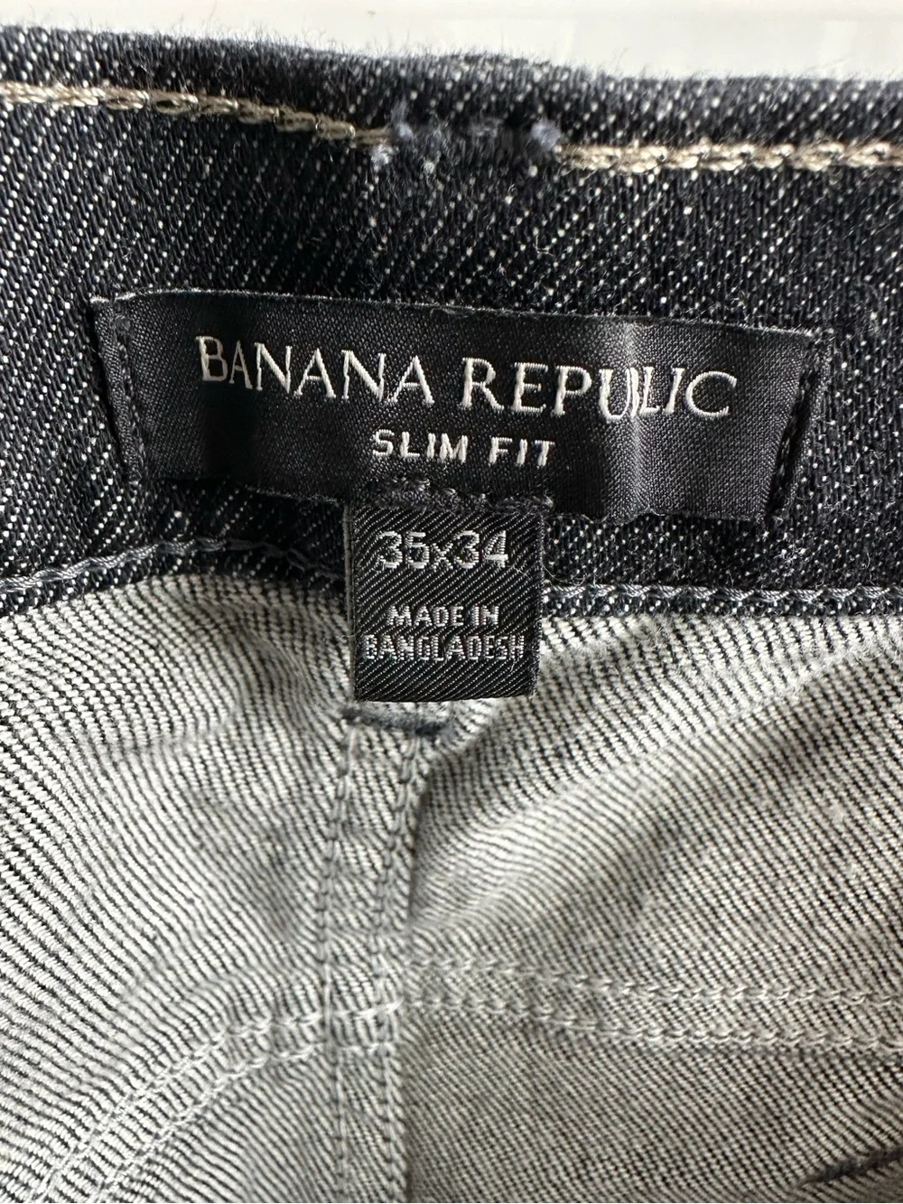 Banana Republic Men’s Black Jeans Slim Fit 35X34 NWT